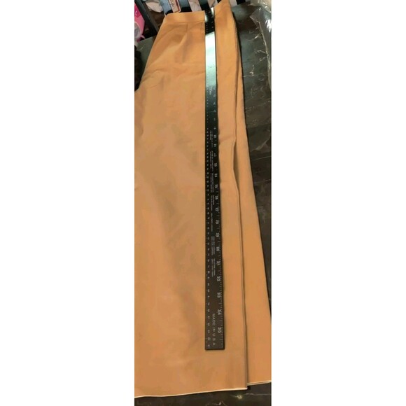 St. John Beige Khaki Silk Dress Slacks Pants Size 10 Made In USA Imported Fabric - Picture 8 of 10